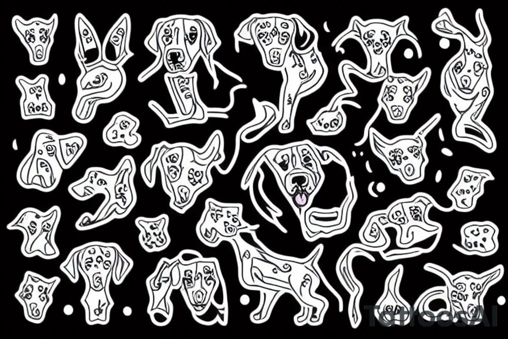 Silly dog tattoo idea