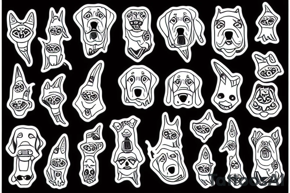 Silly dog tattoo idea