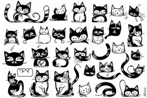 Funny cat tattoo idea