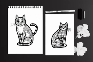 Funny cat tattoo idea