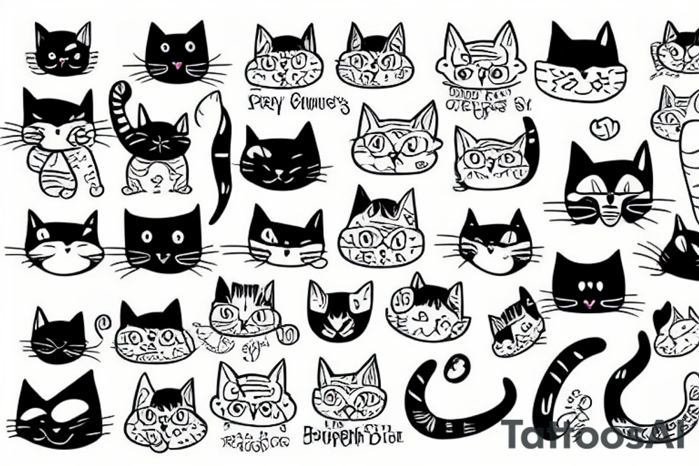 Funny cat tattoo idea