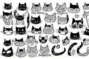 Funny cat tattoo idea