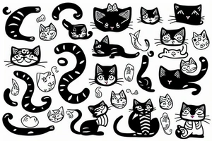 Funny cat tattoo idea