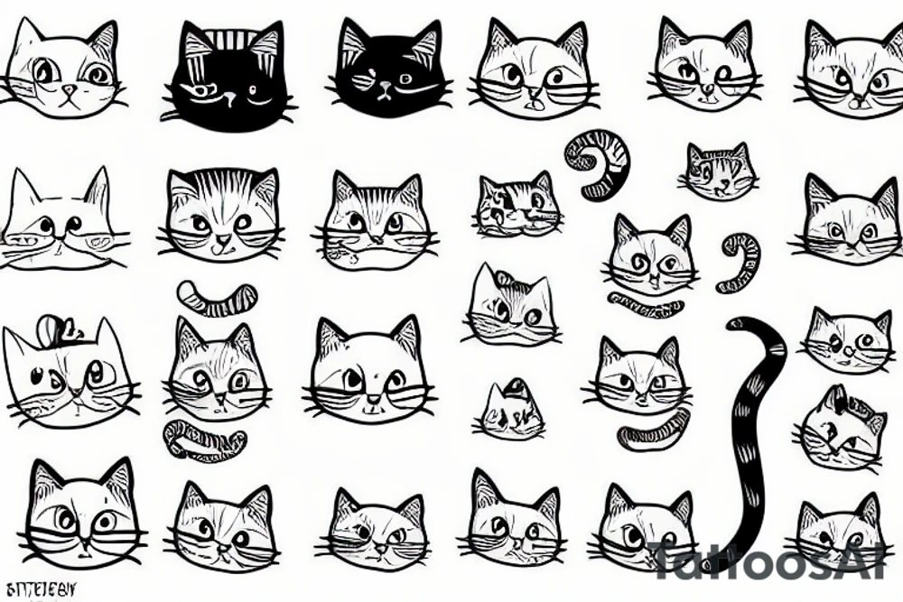 Funny cat tattoo idea