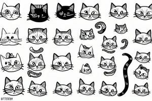 Funny cat tattoo idea