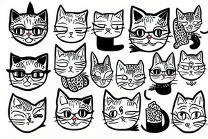 Funny cat tattoo idea