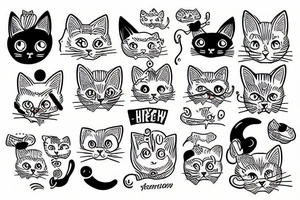 Funny cat tattoo idea