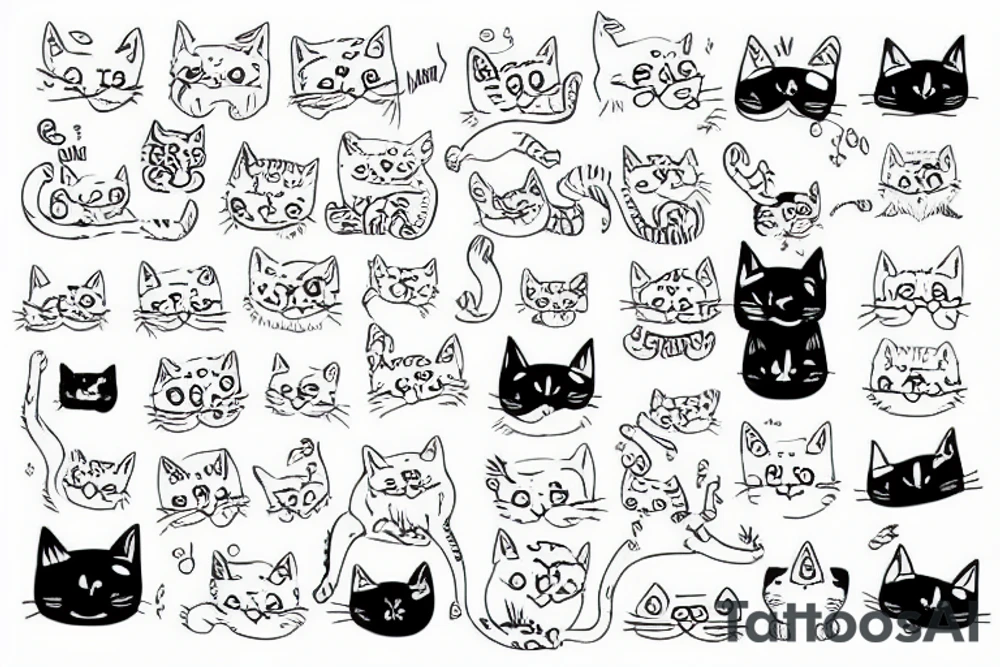 Funny cat tattoo idea