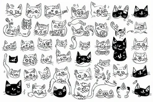 Funny cat tattoo idea