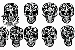 skeleton body wearing a suit tattoo idea