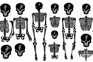 skeleton body wearing a suit tattoo idea