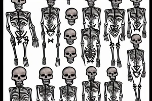 skeleton body that is wearing a suit tattoo idea