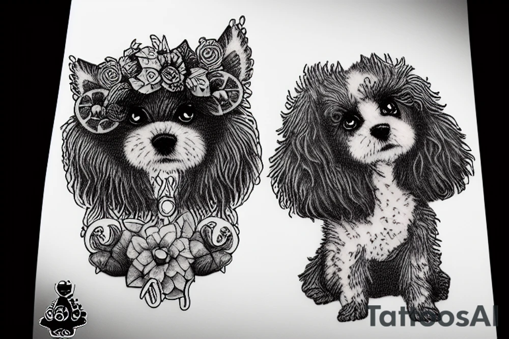 little fluffy dog tattoo idea