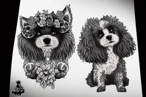 little fluffy dog tattoo idea