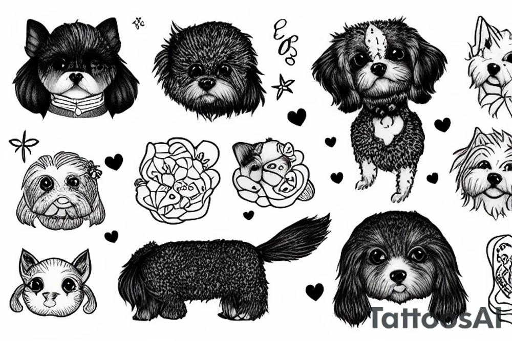 little fluffy dog tattoo idea
