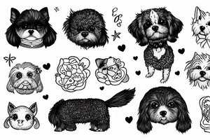 little fluffy dog tattoo idea