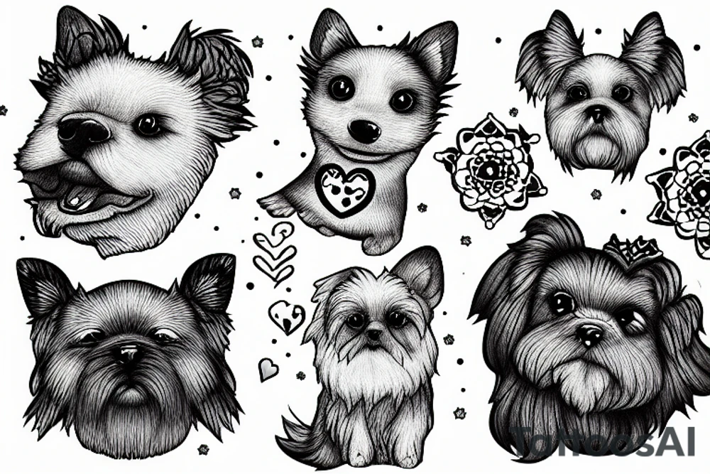 little fluffy dog tattoo idea