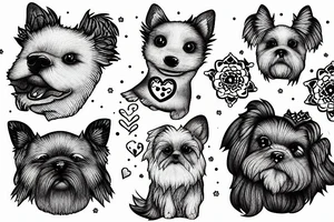 little fluffy dog tattoo idea