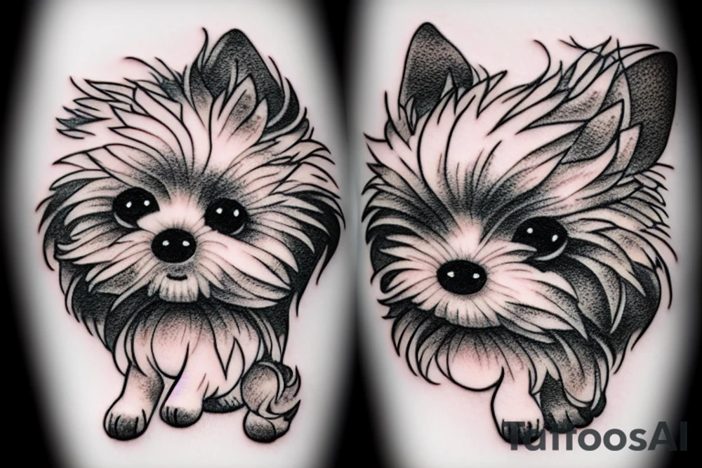 little fluffy dog tattoo idea