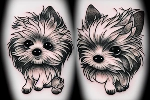 little fluffy dog tattoo idea