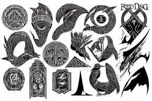 Writing Red Duck is my Friend in lord of the rings font tattoo idea