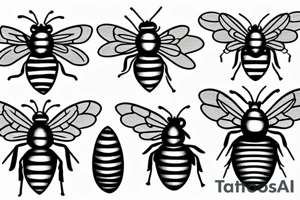 Cute honeybee tattoo idea