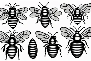 Cute honeybee tattoo idea