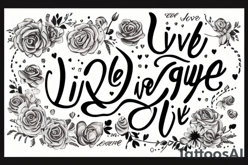 Live laugh love tattoo idea