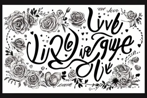 Live laugh love tattoo idea