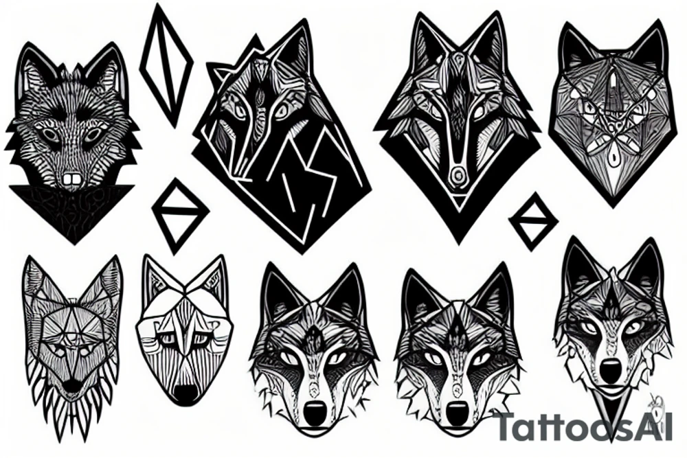 Wolf howls to the full moon tattoo idea
