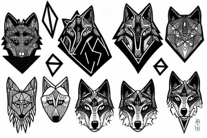 Wolf howls to the full moon tattoo idea