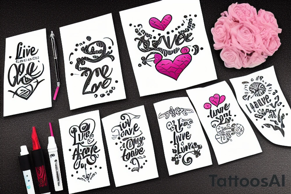 Live laugh love tattoo idea