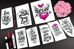 Live laugh love tattoo idea