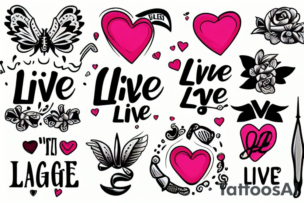 Live laugh love tattoo idea