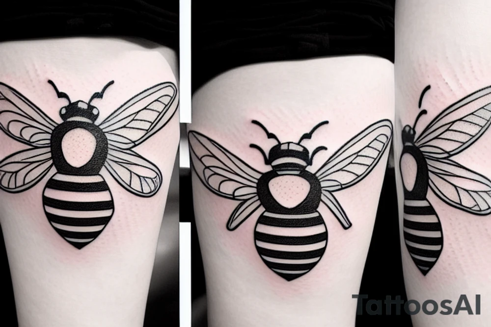 A cute Bee tattoo idea