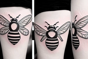 A cute Bee tattoo idea