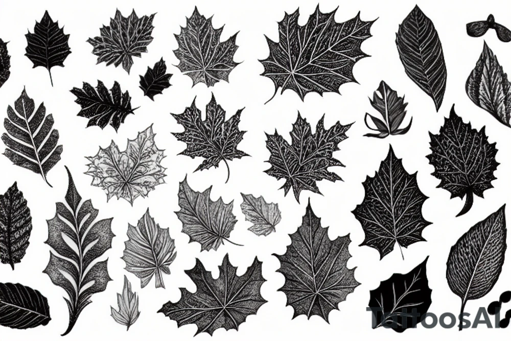 Oak leaf tattoo idea