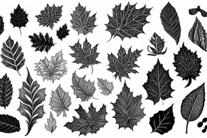 Oak leaf tattoo idea