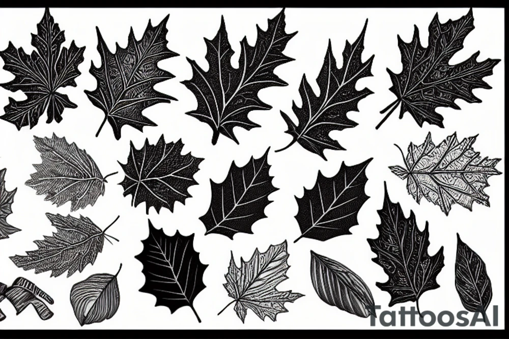 Oak leaf tattoo idea