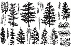 a pine tree tattoo idea