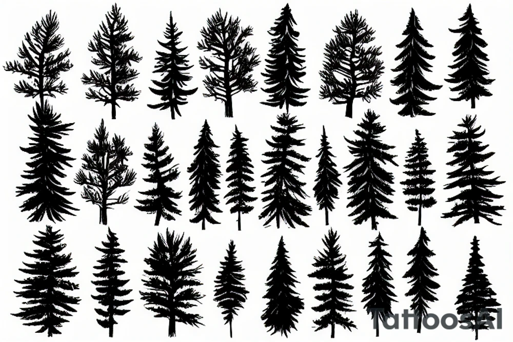 a pine tree tattoo idea
