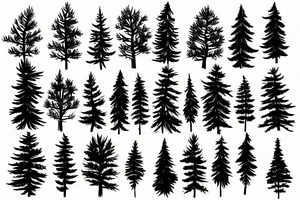 a pine tree tattoo idea