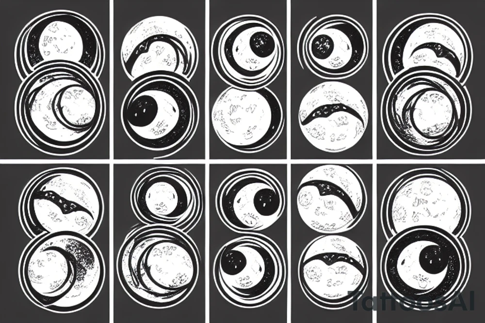 moon phases tattoo idea