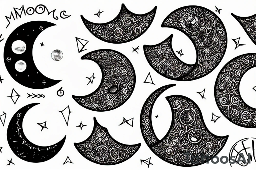 moon phases tattoo idea