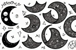 moon phases tattoo idea