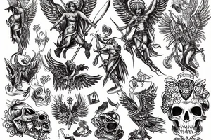 Saint Michael tattoo idea