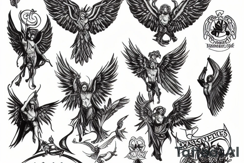 Saint Michael tattoo idea