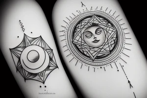 moon and sun tattoo idea