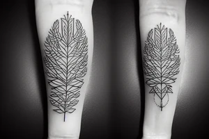 a pine tree with cones tattoo idea