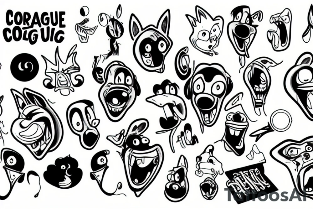 Courage the cowardly dog tattoo idea